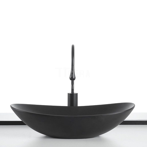 LAVABO SỨ ĐẶT BÀN MẪU THUYỀN MÀU ĐEN LB22