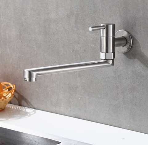 VÒI RỬA CHÉN LẠNH INOX 304 GẮN TƯỜNG LANKA VRCL06