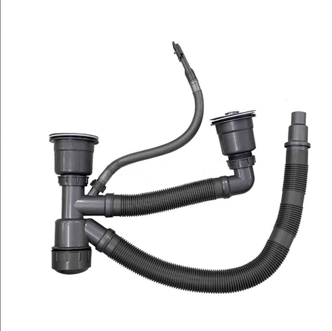 Chậu Rửa Chén Đá Australia 2 Ngăn Trắng Muối Tiêu 8246DT