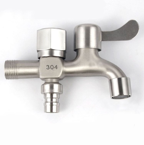 Vòi rumine kèm van khóa Inox 304 mờ LANKA