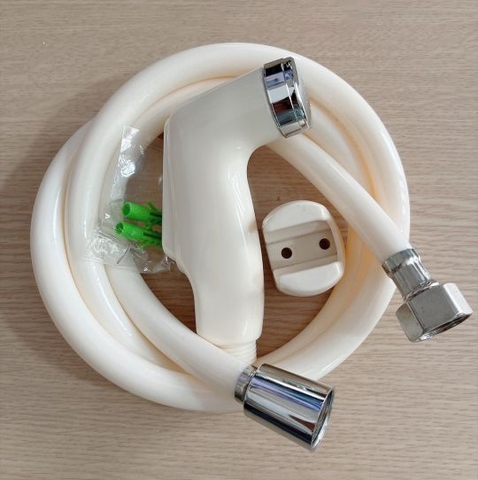 Vòi xịt toilet nhựa màu trắng nước mạnh