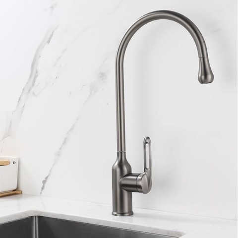 Vòi rửa chén nóng lạnh sơn tỉnh điện màu xám VRCNL18