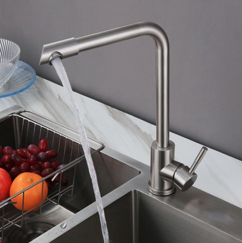 Vòi Rửa Chén Nóng Lạnh Inox 304 Mờ Lanka VRCNL22