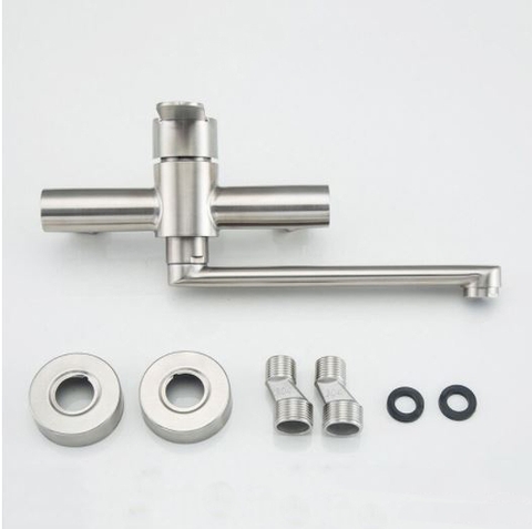 Vòi Rửa Chén Nóng Lạnh Âm Tường INOX 304 LANKA VRC01