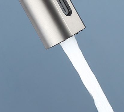 Vòi rửa chén nóng lạnh mẫu dây rút màu xám LANKA mã VRCNL19