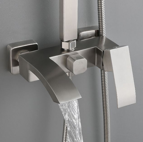 Sen cây tắm đứng nóng lạnh mẫu vuông inox 304 LANKA SC27