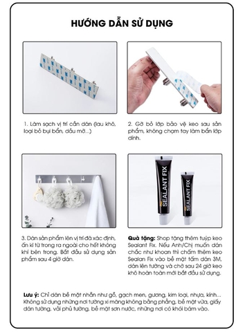 Móc áo dán tường inox 304 Mã MA42 (loại đôi)