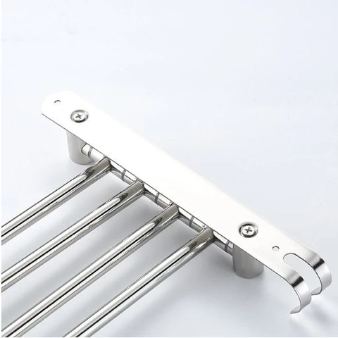 Kệ treo khăn Inox 304 cao cấp MK50 - Thanh treo khăn nhà tắm đa năng xoay 180 độ