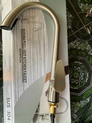 Vòi Rửa Chén Nóng Lạnh Inox 304 mẫu thiên nga VRCNL16