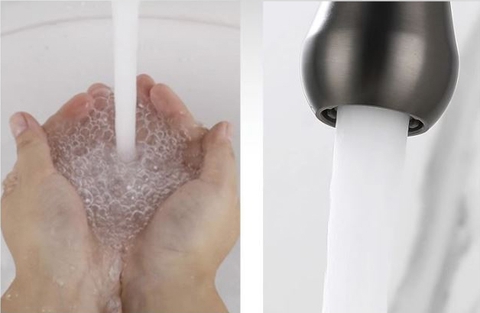 Vòi rửa chén nóng lạnh sơn tỉnh điện màu xám VRCNL18