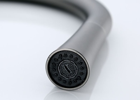 Vòi rửa chén nóng lạnh mẫu dây rút màu ghi xám LANKA VRCNL24