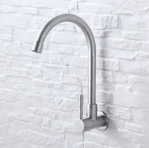 Vòi Rửa Chén Lạnh Gắn tường INOX 304 LANKA VRCL12