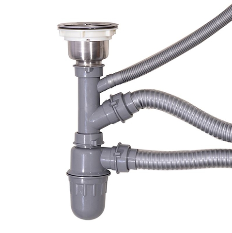 Bộ Xả Bồn Rửa Chén Đôi (Dùng cho chậu ép đường kính 140)