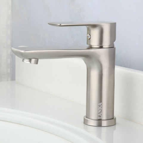 Vòi Lavabo Thân Đúc Loại Dày Inox 304 Cao Cấp Lanka LBNL24