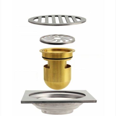 Phiễu Thoát Sàn Chống Hôi 12cm INOX 304 Bóng LANKA
