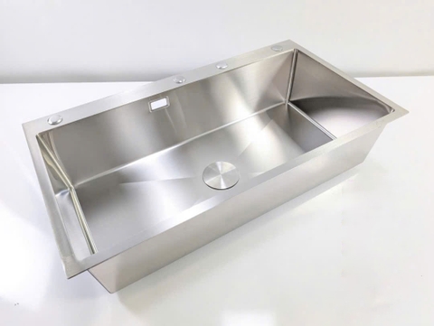 Chậu Rửa Chén 1 Hộc inox 304  Không Sơn cở lớn 100x50cm dày 4.0mm