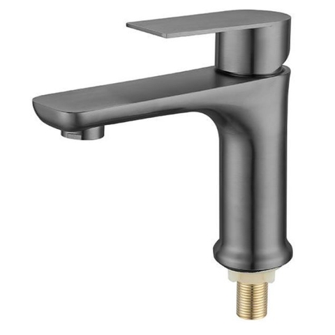 Vòi Lavabo lạnh inox 304 sơn tỉnh điện màu xám LANKA LBL13