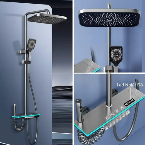 Vòi sen cây tắm đứng phím SCP-E03_Nóng lạnh