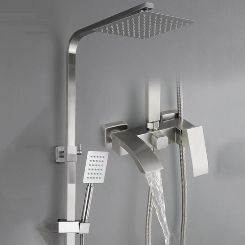Sen cây tắm đứng nóng lạnh mẫu vuông inox 304 LANKA SC27
