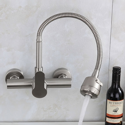 Vòi Rửa Chén Nóng Lạnh Âm Tường INOX 304 LANKA VRCNL28