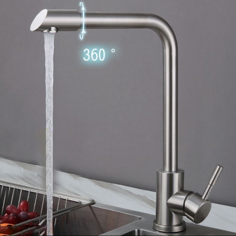 Vòi Rửa Chén Nóng Lạnh Inox 304 Mờ Lanka VRCNL22