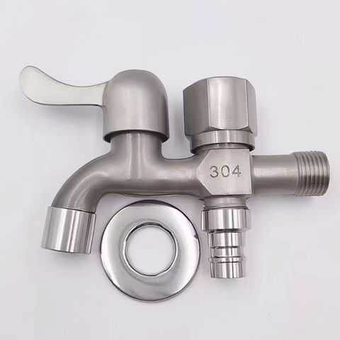 Vòi rumine kèm van khóa Inox 304 mờ LANKA