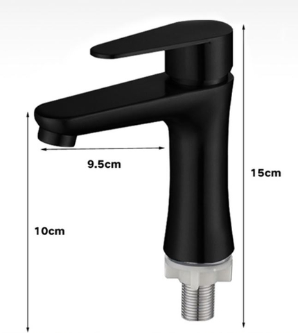 Vòi Lavabo lạnh inox 304 sơn tỉnh điện màu đen LANKA mã LBL15