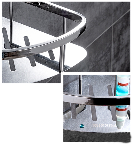 KỆ ĐỂ VẬT DỤNG NHÀ TẮM INOX 304 MÃ E06