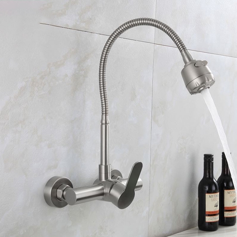 Vòi Rửa Chén Nóng Lạnh Âm Tường INOX 304 LANKA VRCNL28