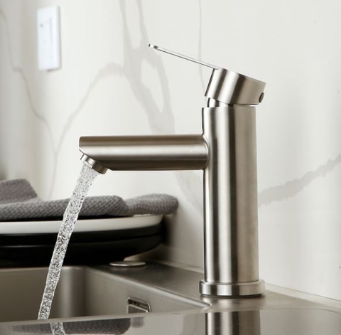 Vòi Lavabo Nóng Lạnh Mẫu Tròn Inox 304 mờ LANKA