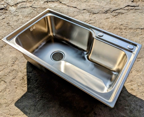 Chậu Rửa Chén Ép Inox 304 1 Hộc kích thước 75x45cm