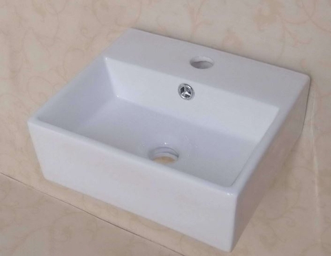 Chậu lavabo treo tường cở nhỏ hình chữ nhật LANKA