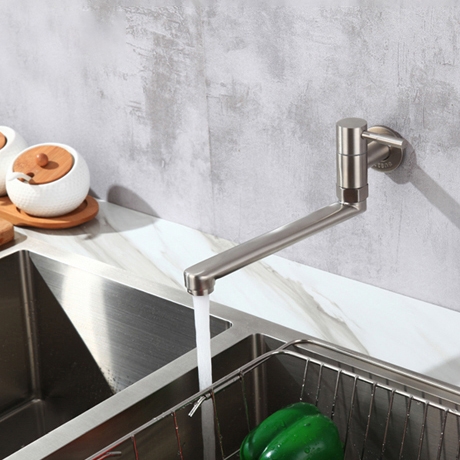 VÒI RỬA CHÉN LẠNH INOX 304 GẮN TƯỜNG LANKA VRCL06