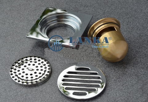 Phiễu Thoát Sàn Chống Hôi Đồng Thau Bóng LANKA TS01