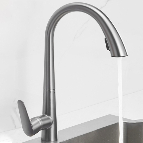 Vòi Rửa Chén Nóng Lạnh Inox 304 mẫu thiên nga VRCNL16