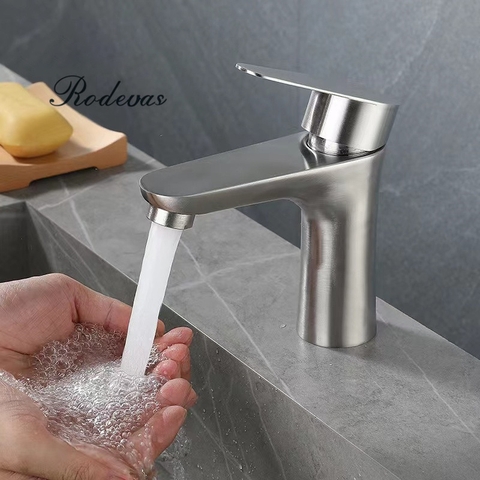 Vòi Lavabo Tròn Nóng Lạnh Inox 304 LANKA LBN03