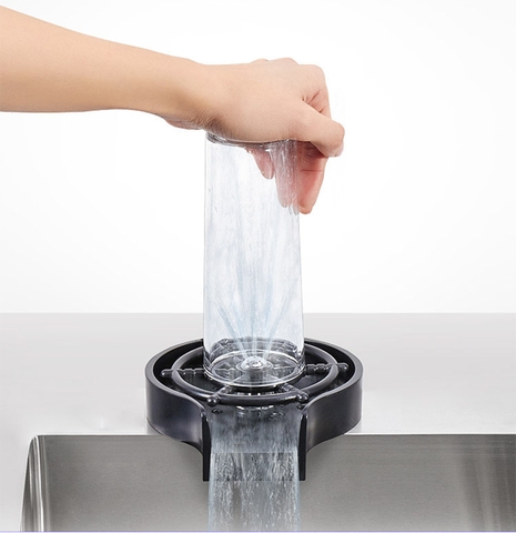 Dụng Cụ Rửa Ly Gắn Chậu Rửa Chén Inox kết hợp nhựa ABS