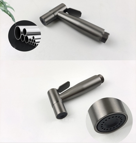 Vòi Xịt Toilet Inox Sơn Tỉnh Điện Màu Xám LANKA