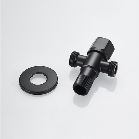 COMBO VÒI XỊT TOILET + VAN T INOX SƠN TỈNH ĐIỆN MÀU ĐEN