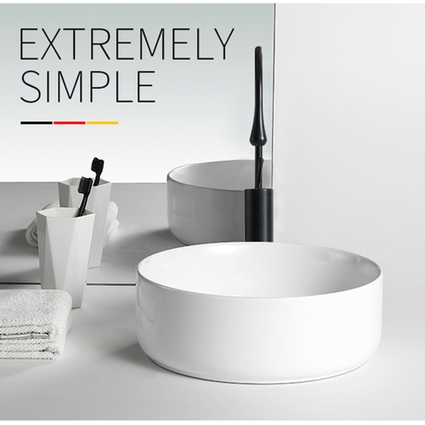 LAVABO SỨ ĐẶT BÀN HÌNH TRÒN LANKA MÃ LB28