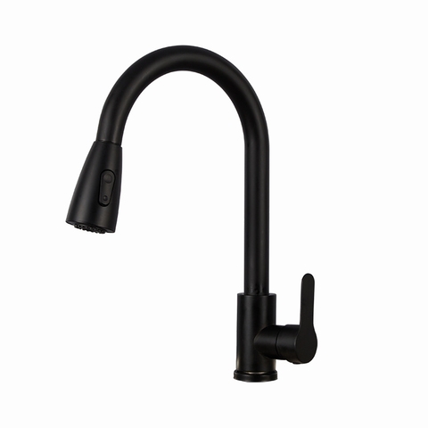 Combo Chậu Rửa Chén 1 Hộc Inox phủ nano Đen Kèm Vòi Nóng Lạnh Sơn Tĩnh Điện Dây Rút