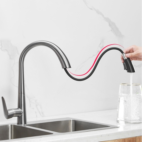 Vòi Rửa Chén Nóng Lạnh Inox 304 mẫu thiên nga VRCNL16