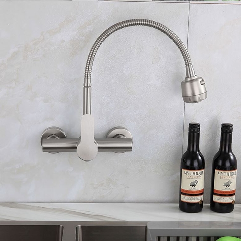 Vòi Rửa Chén Nóng Lạnh Âm Tường INOX 304 LANKA VRCNL28