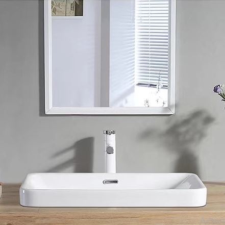 Chậu Lavabo Sứ Dương Vành Vuông LANKA MÃ LB13