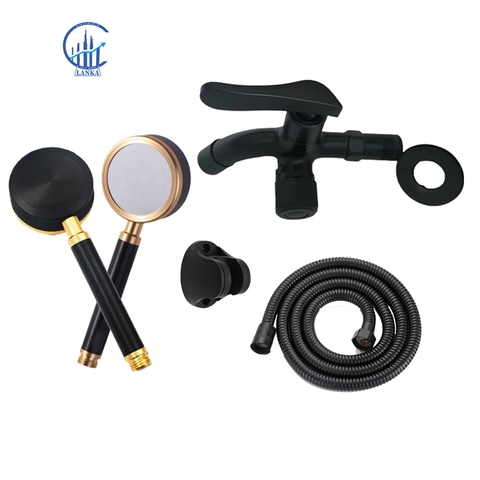 BỘ CỦ SEN LẠNH INOX 304 SƠN TỈNH ĐIỆN MÀU ĐEN