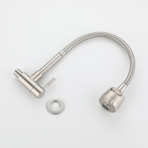 Vòi rửa chén lạnh gắn tường thân mềm Inox 304 LANKA VRCL13