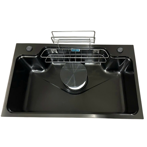 Chậu rửa chén 1 hộc 8050DT inox 304 PHỦ NANO ĐEN LANKA