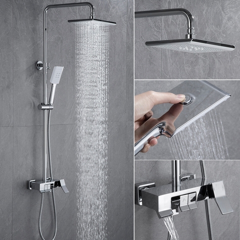 Vòi sen cây tắm đứng Nóng Lạnh Đồng Thau Mạ Crome Lanka SC20