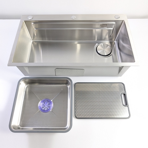 Chậu Rửa Chén 1 Hộc Inox 304 Lanka 78x46cm
