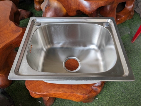 Chậu Rửa Chén Ép Inox 304 1 Hộc kích thước 50x40cm